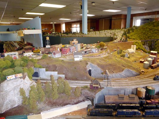 Entering the model railway club display